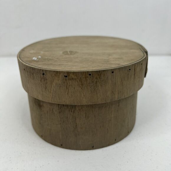 Primitive Old Time Wooden Ware Oval Shaker Style Box Decor Trinket Storage - Picture 3 of 13